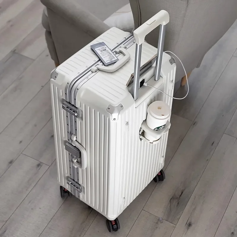 Large-capacity aluminum frame trolley case, suitcase, student male and female universal wheel 28-inch travel consignment