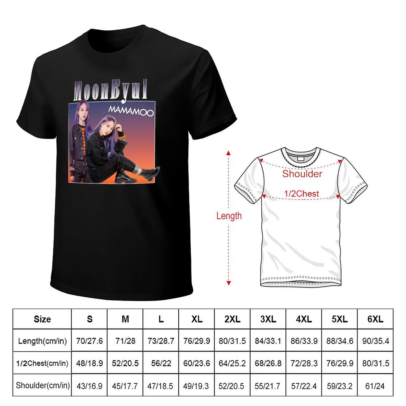 Moonbyul MAMAMOO Vintage T-Shirt Sports Casual Breathable Tee Shirt
