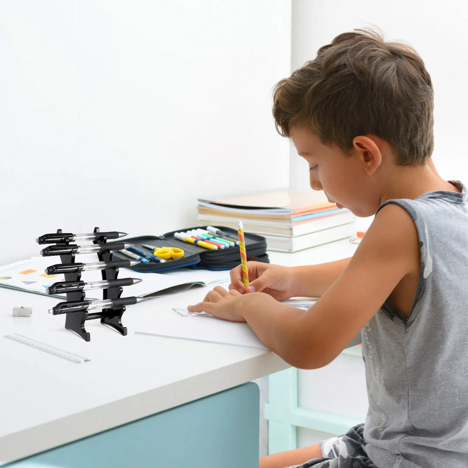 

Набор из 2-х многосекционных подставок для ручек и карандашей из акрила премиум-класса, настольный органайзер для канцелярских принадлежностей, ручек, карандашей, линеек, кистей для макияжа