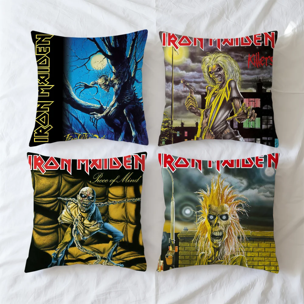 Band I-Iron M-MaidenES Cushion Cover Square Decorative Throw Pillow Case Sofa Bed Living Room Anniversary Gifts