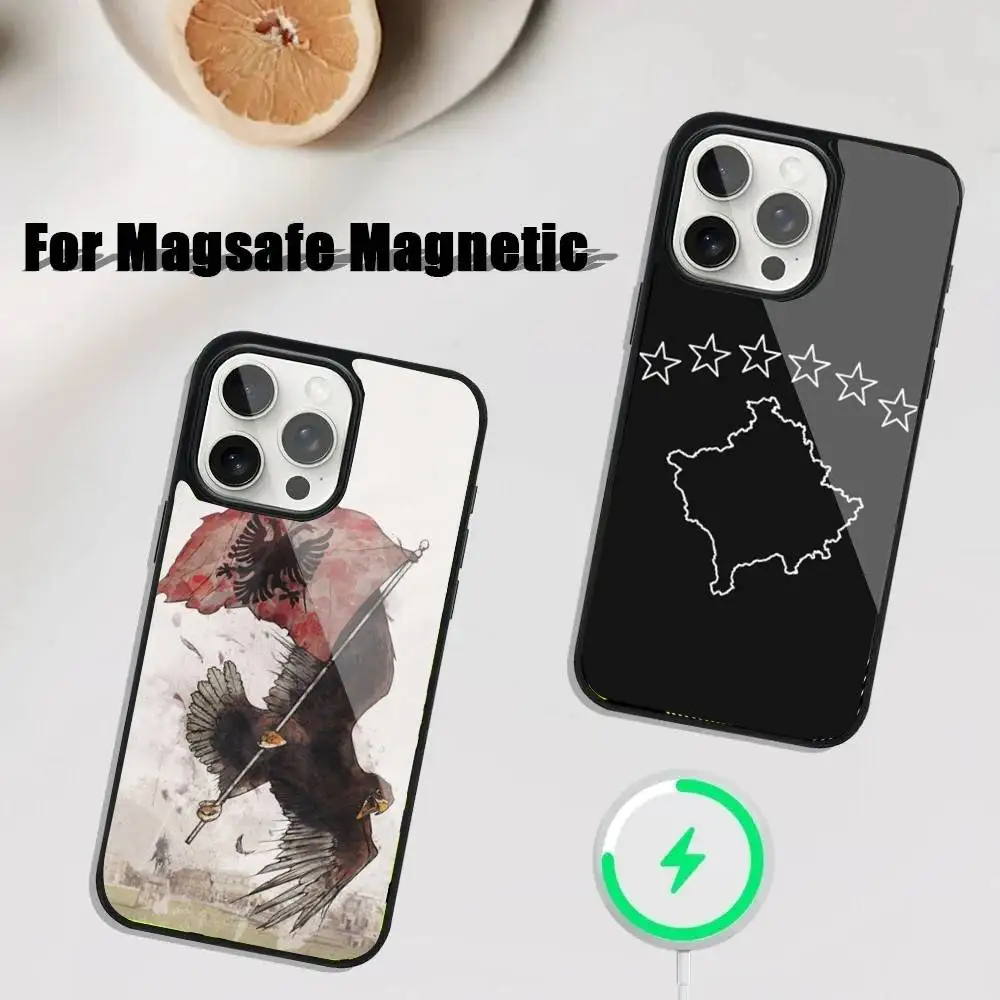 

A-Albanians Flag Phone Case For iPhone 17,16,15,14,13,12,11,Pro,Max,Plus,Mini,SE4,E Magnetic Magsafe Wireless Charging