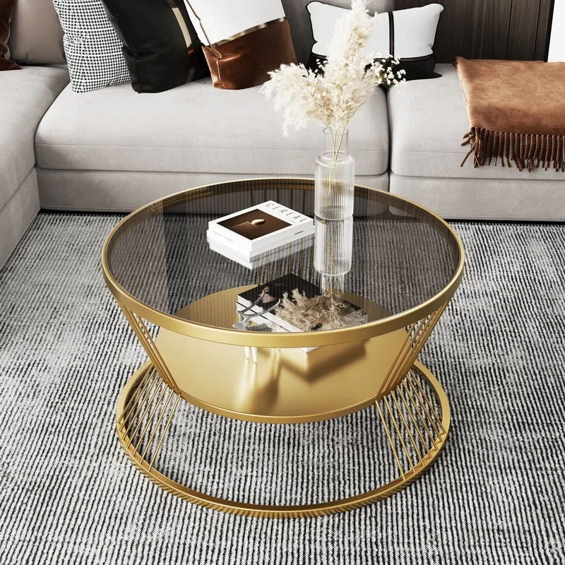 

Storage Luxury Coffee Table Living Room Beauty Home Elegant Coffee Table Round Desk Meubles De Maison Salon Furniture