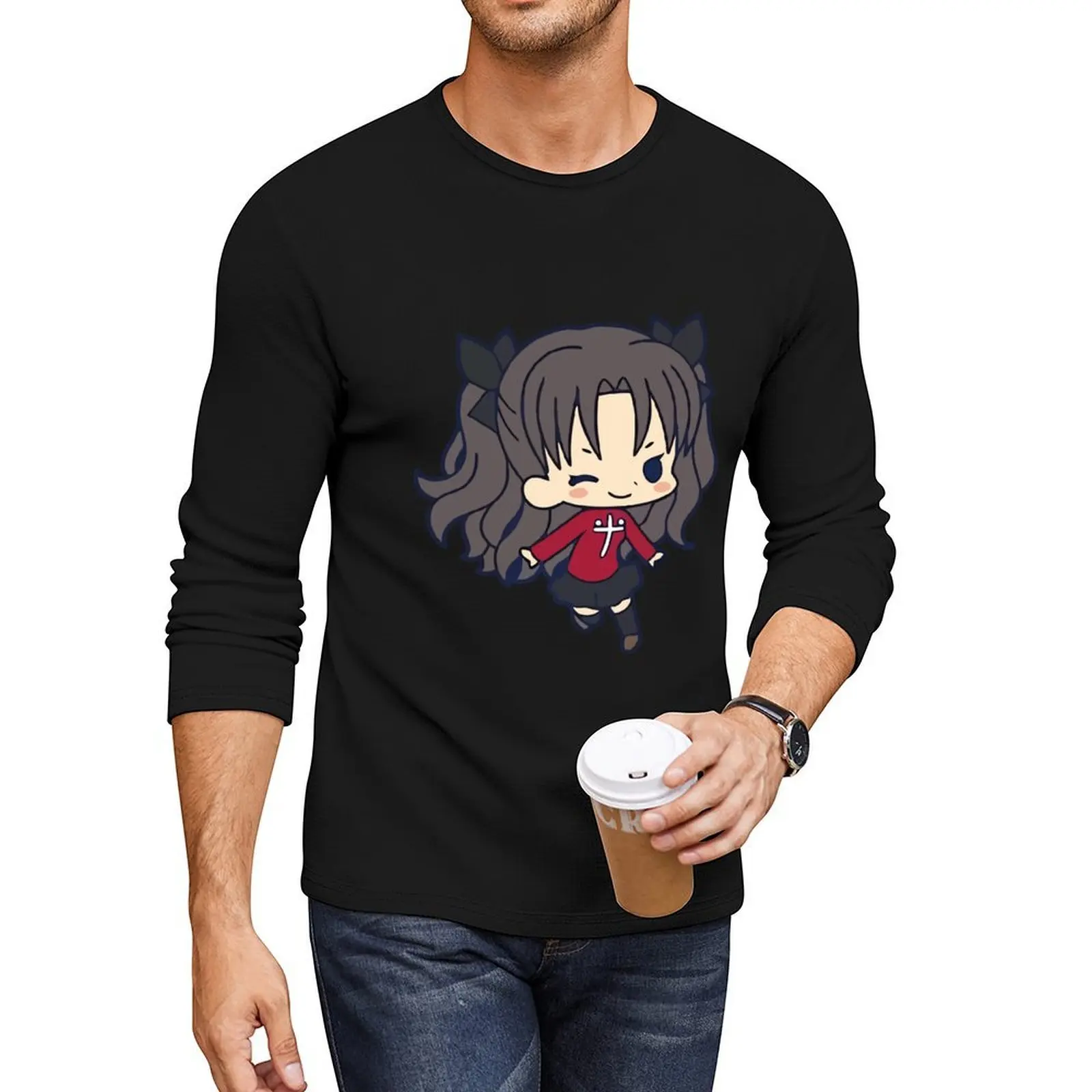 

Rin Tohsaka Long T-Shirt t shirt man vintage t shirt Aesthetic clothing black t shirts mens white shirts