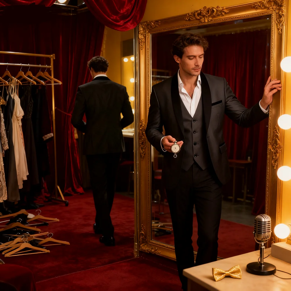 

Black White Men Autumn Wedding Party Three Pieces Set Large Size Male Blazer Coat Pants and Vest Fashion Slim Fit Suit