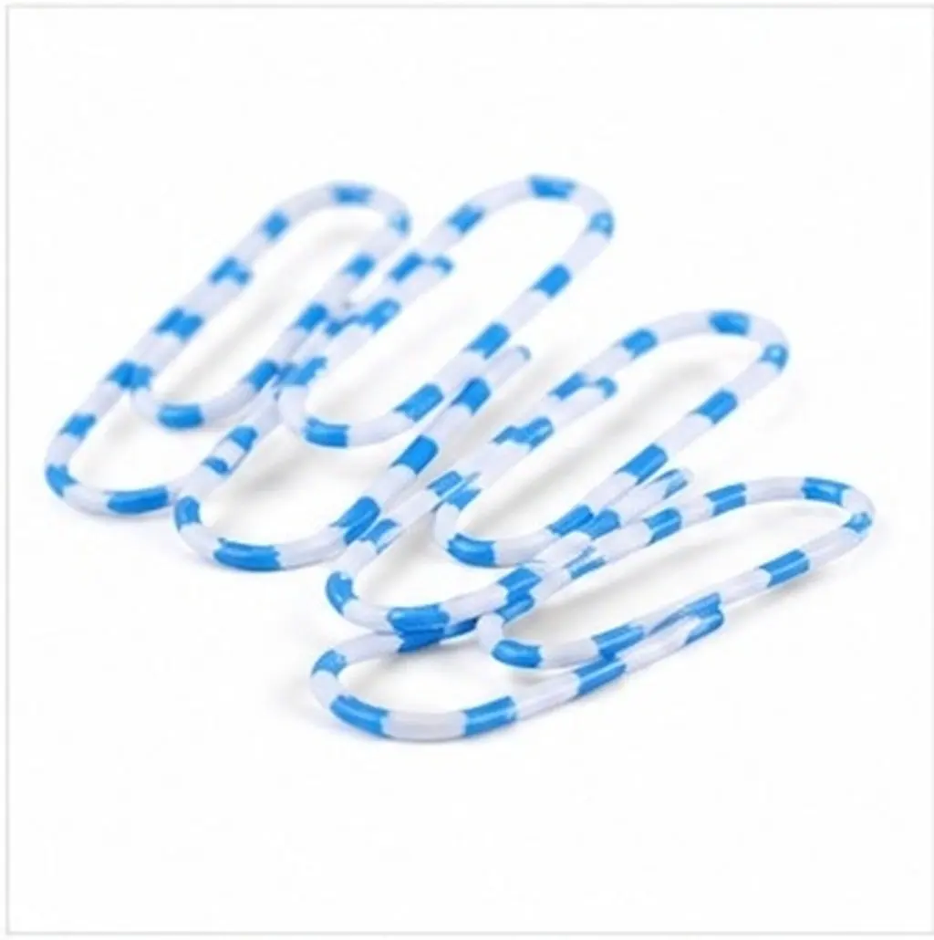 100Pcs Zebra Stripe Paper Clips Decorative Metal Paper Clamps for Office Study Document Binding Colorful Bookmark Stationery