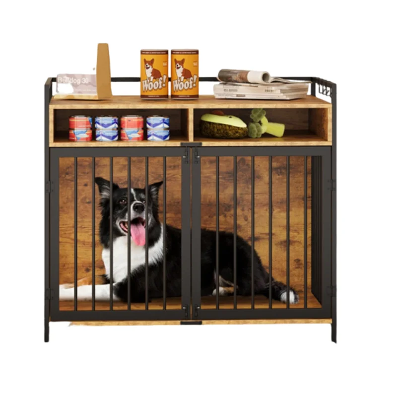 

Customized Dog Cage Furniture Pet Supplies Indoor Heavy Duty Extra Strong Dog House with Storage and Anti-chew Function