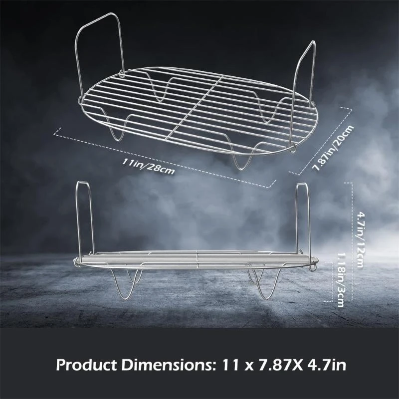 

Stainless Steel Rack Cooking Accessory Steaming Holder Roasting Rack for MC1000