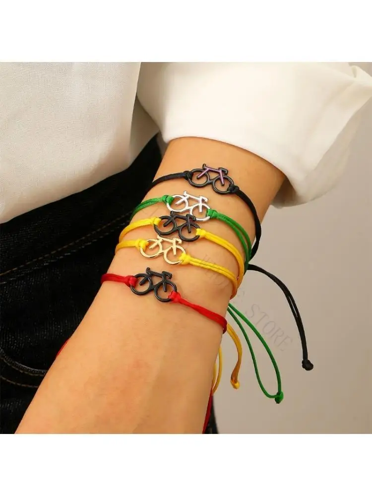 R7UF Compact Adjustable Handmade Copper Bracelet Inspired from Bicycles For Riders