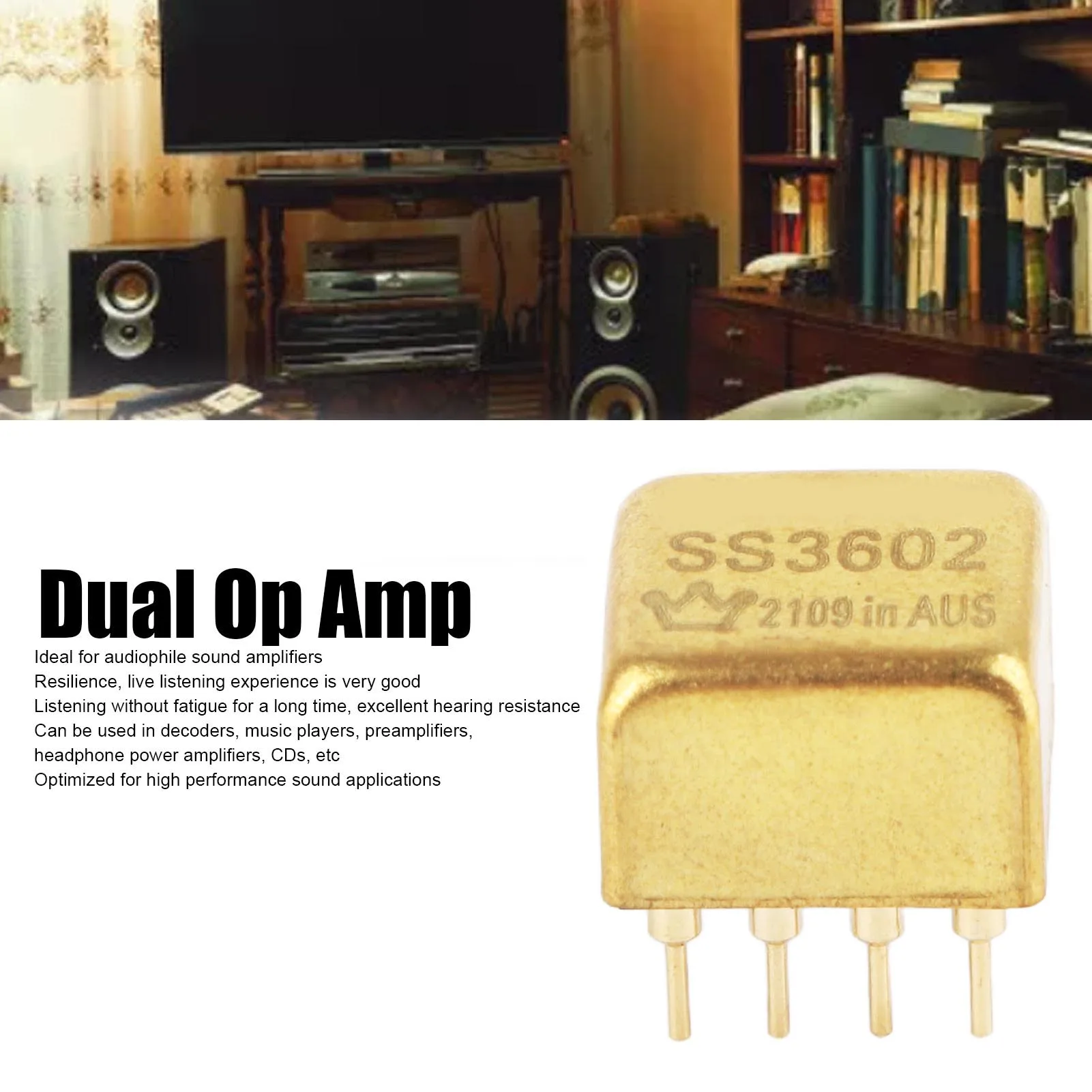 

ss3602 Dual Op Amp HiFi Sound Upgrade Replacement Operational Amplifier for Hvfmusikverein DAC Preamp
