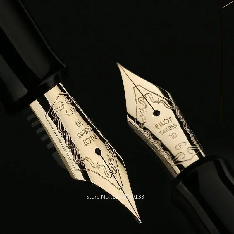 Hot Japan PILOT Maple Wood Fountain Pen No.10 14K Gold Nib Wooden Bar Gold Pen FK-2000K Writing New Pen With CON-70 Ink Converte