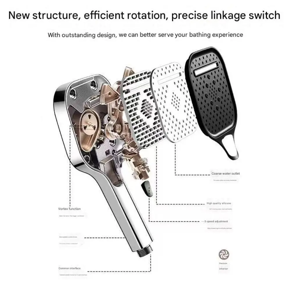 

Большая панель, ручная насадка для душа, высокое давление, 3 режима, аксессуары для ванной комнаты с фильтром, большой поток, замена дождевого душа