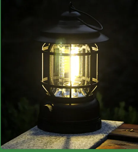 USB Charging Waterproof Camping Light - Retro Outdoor Tent Light for Camping Activities