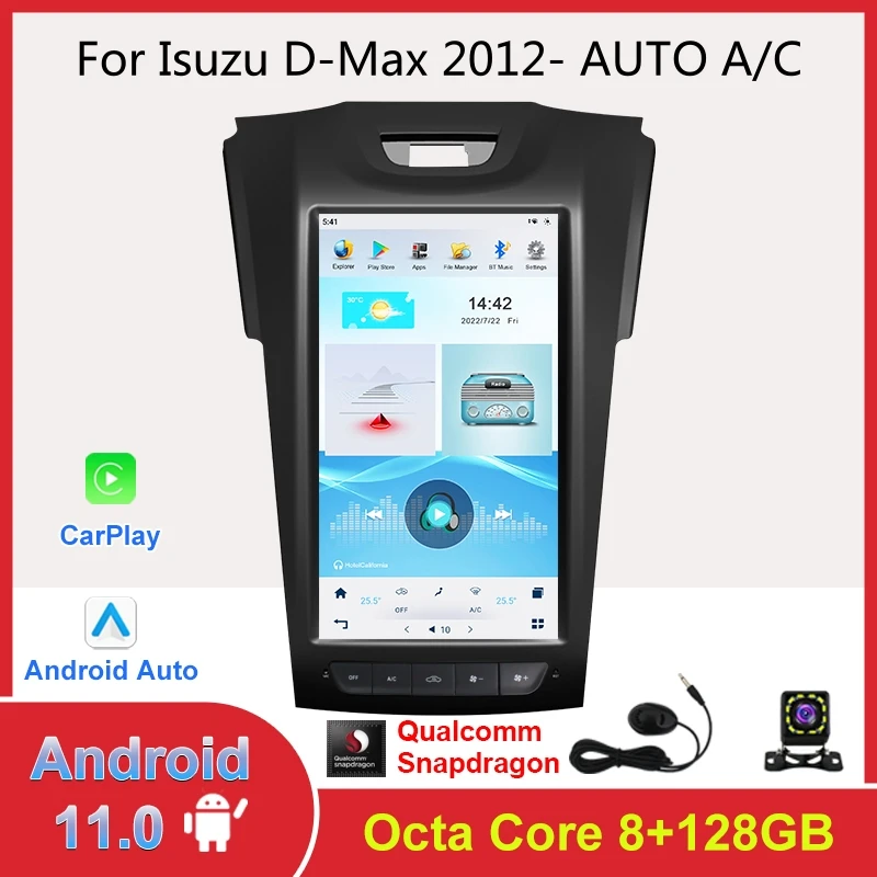 

Android 11 Vertical Screen Car Radio For Isuzu D-Max / MU-X / V-Cross 2012- AUTO A/C GPS Navigation Multimedia Player Carplay