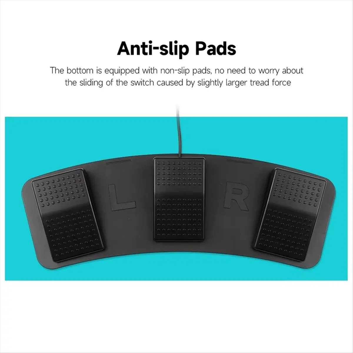 A64I FS23-PM USB Triple Foot Switch Multifunctional Customized Foot Pedal Mechanical Switch for Image Acquisition Music Game