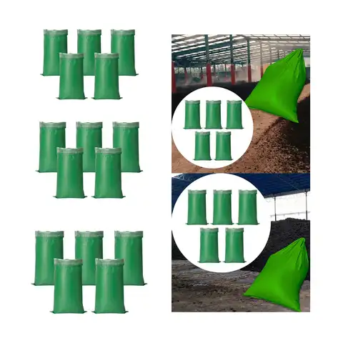 자세히 둘러보기 5Pcs 잔디 정원 가방 방수 헤비 듀티 전문 마당 폐기물 가방