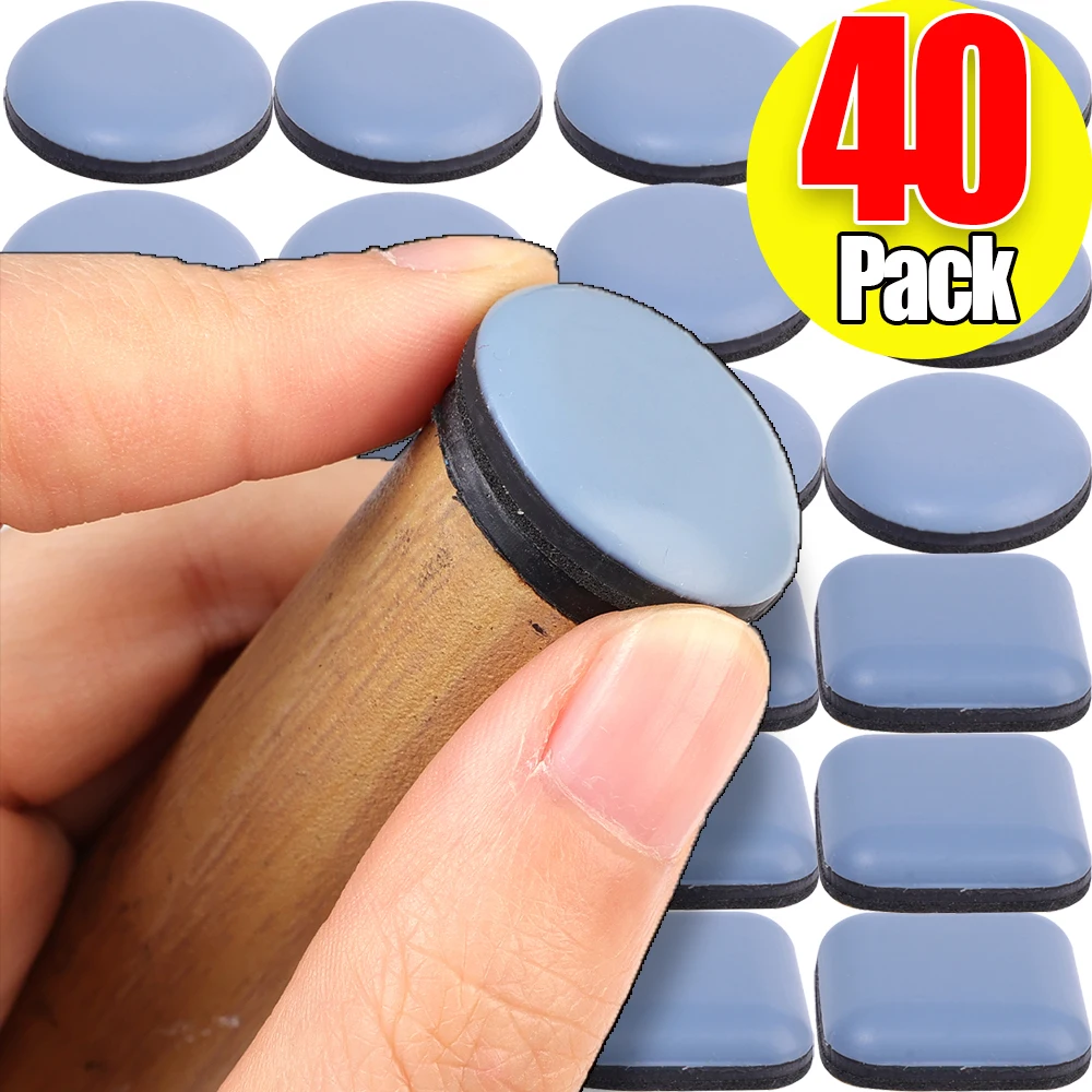 40-4PCS Möbel Slider Pads Verdickte Boden Schutz Matten Anti Scratch Gummi Sofa Tisch Stuhl Beine