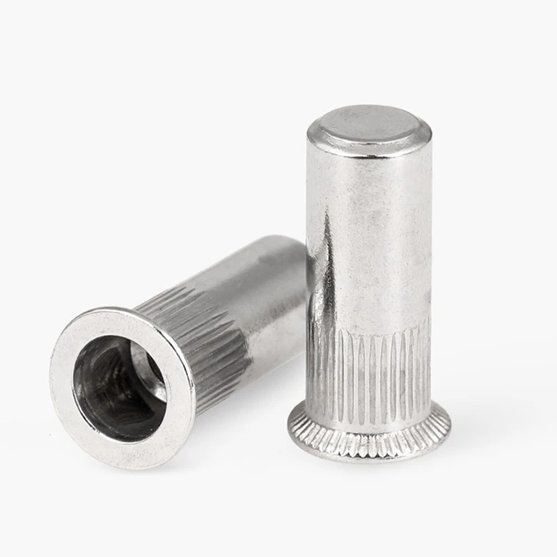 SUS304 Countersink head rivet nut Sealed Vertical stripes body close end M3 M4 M5 M6 M8 M10 M12  Blind Insert nut 304DCTZW