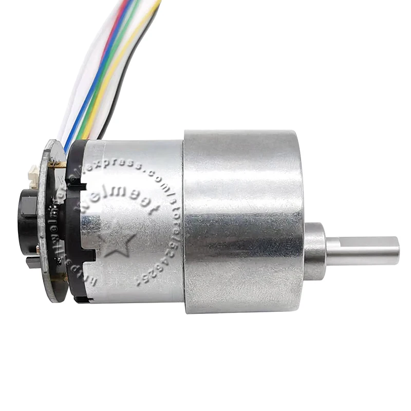 1pcs DC6V 12V 6-1590rpm JGB37-520 Full Metal Gearbox Speed Reduction Gear Motor Code Disk with Hall Encoder