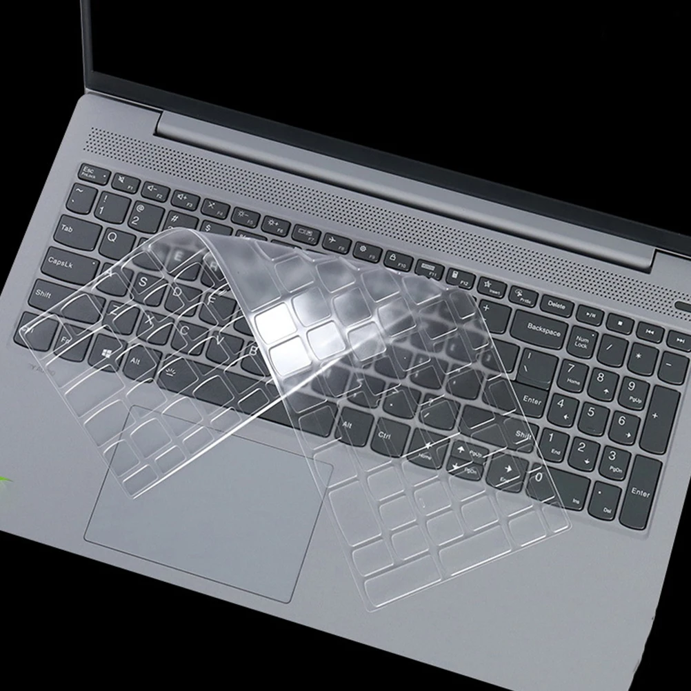 

Transparent Computer Keyboard Cover TPU Keyboard Protective Cover Compatible for Lenovo Laptop 15 inch (White)