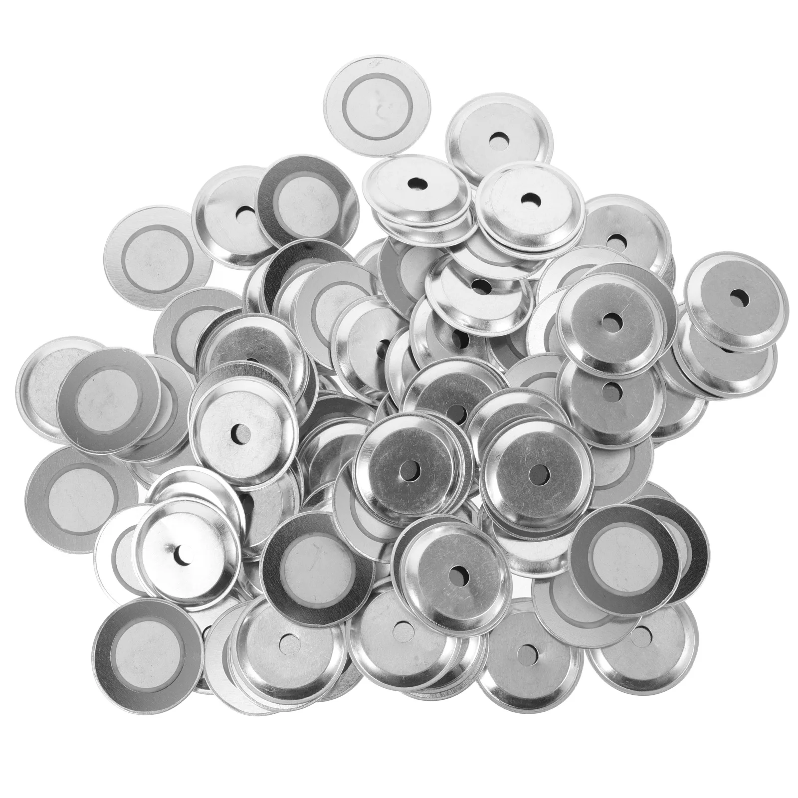 100pcs Smoke Buzzer Film Iron Metal Replacement Parts Loud Sound Prevent False Alarms Easy Installation Homes Offices