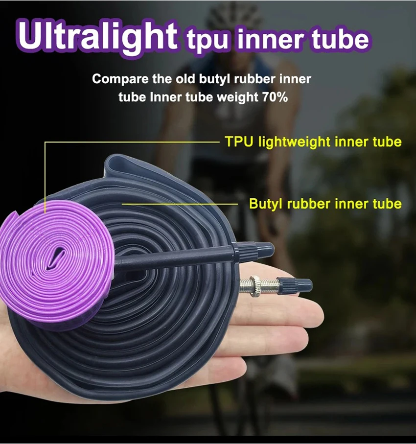 CYDY ULTRA LIGHT TPU Rennrad-Schlauch 650x23C 25C 26C 27C 28C 30C 32C Reifen FV 45/65/85mm Fahrradreifen Pneu Fahrradteile 571 – Detail 5
