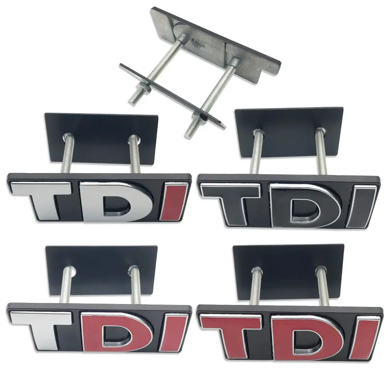 Accesorios de Estilo para Autos Polo, Golf, Jetta, Passat B5, B6, GTI, Touran, Bora, Emblema 3D TDI para Parrilla Delantera, Adhesivos Decorativos