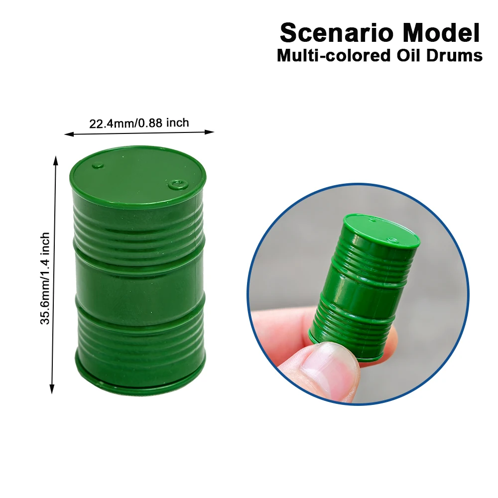 4PCS Miniatur Öl Trommel Container Werkzeug Garage Serie Harz Spielzeug Zubehör Für Lkw Teile Schreibtisch Dekoration Wargaming Diorama