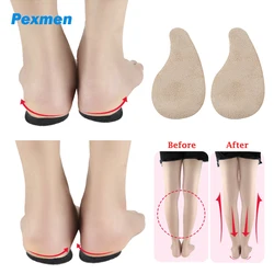 Pexmen 1Pair Supination Insoles Over-Pronation Inserts Heel Insoles for Foot Alignment Knee Pain Bow Legs and Osteoarthritis