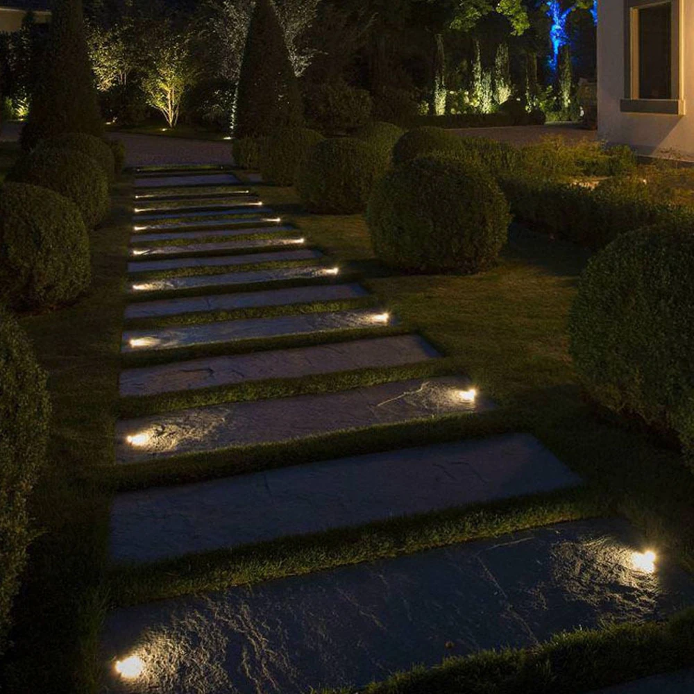 IP67 Waterproof Underground LED Lamp 12V 24V Outdoor Garden 1/2/3 Side 3W Embedded Yard Path Underground Light Sidewalk Lighting