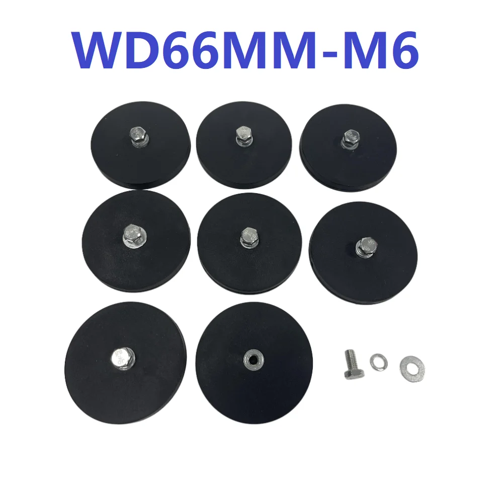 

66MM Strong Rubber Coated Magnets, Neodymium Magnets with M6 Female Thread for Working Lights, Antenna, Tractor Mirror and Tools
