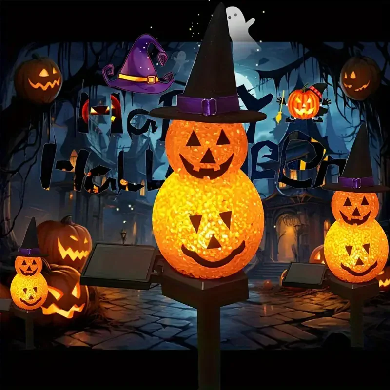 

Solar Path Lights Outdoor Halloween Pumpkin Lamp LED Garden Decoration Waterproof Landscape Christmas Lights Lamps Home Balcony