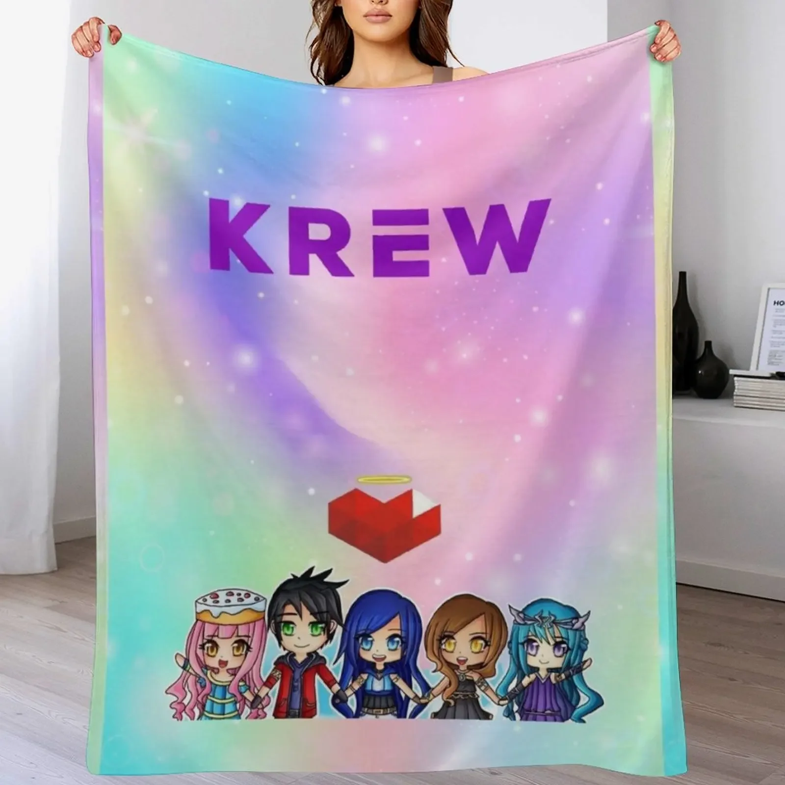 

The krew Throw Blanket Color Fast Cozy Throw Blanket