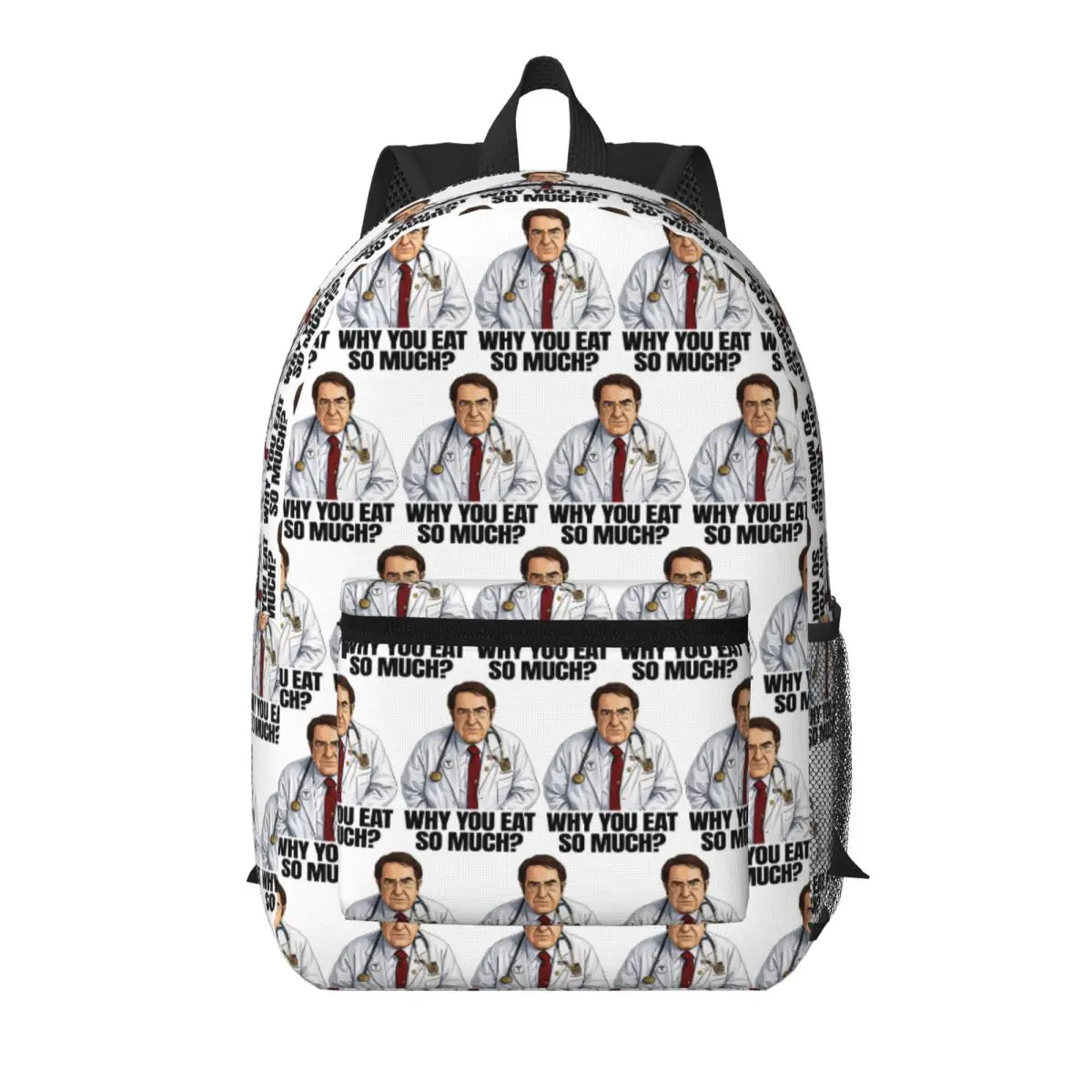 

Why You Eat So Much Student Backpack School Bag Hiking Travel Daypack for Men Women Bookbag Shoulder Bags