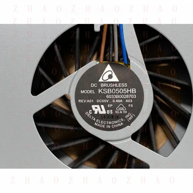 L+ for Delta Electronics KSB0505HB CPU Cooling Fan DC05V 0.40A BRUSHLESS 6033B0028703