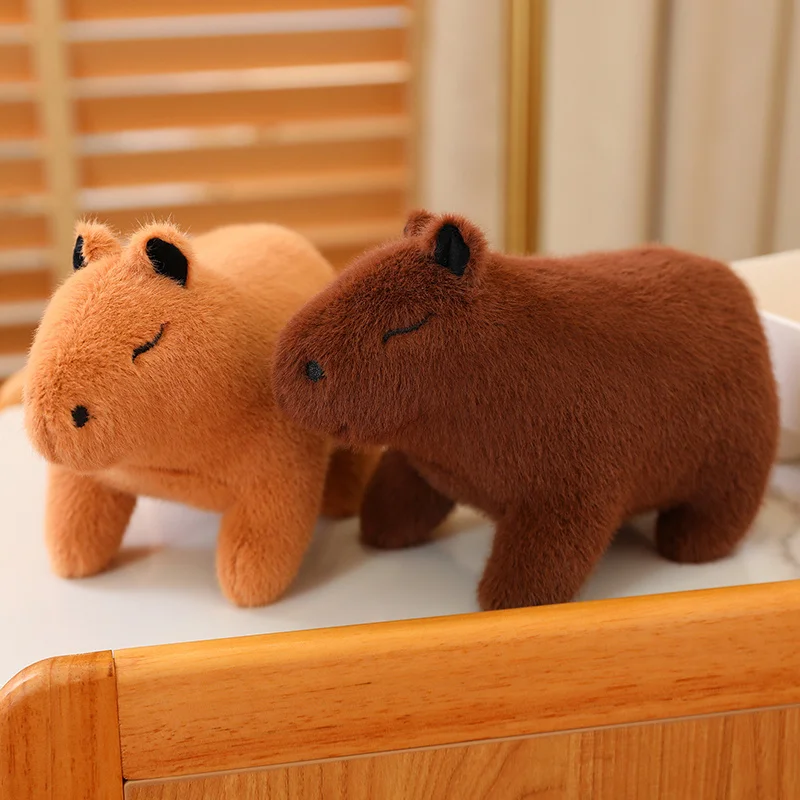 Cute Fluffy Capybara Plush Toy Lifelike Capybara Plush Dolls Stuffed Animals Kid Toy Home Decor Birthday Xmas Halloween Gift