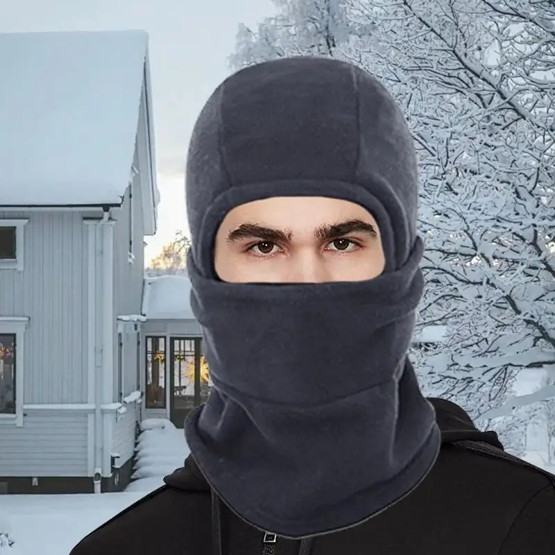 Face Cover For Cold Weather Warm Windproof Thermal Hat Soft Winter Hat Cold Weather Hat Ski Masque Fleece Lined Full Face Cover