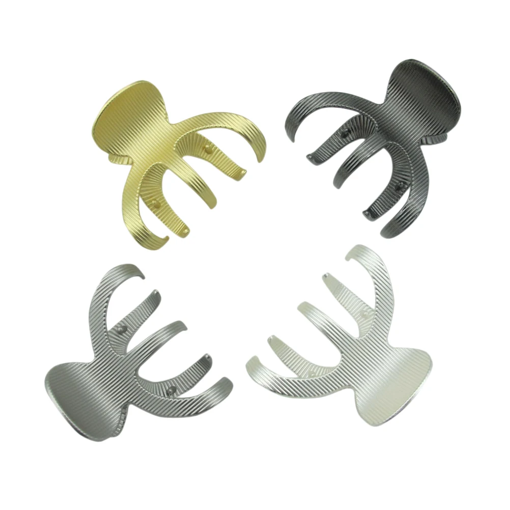 

4pcs Alloy Claw Clips Durable Adjustable Non Slip Large Jaw Accessories For Women Girls Styling Tools Decorations Hair Claw