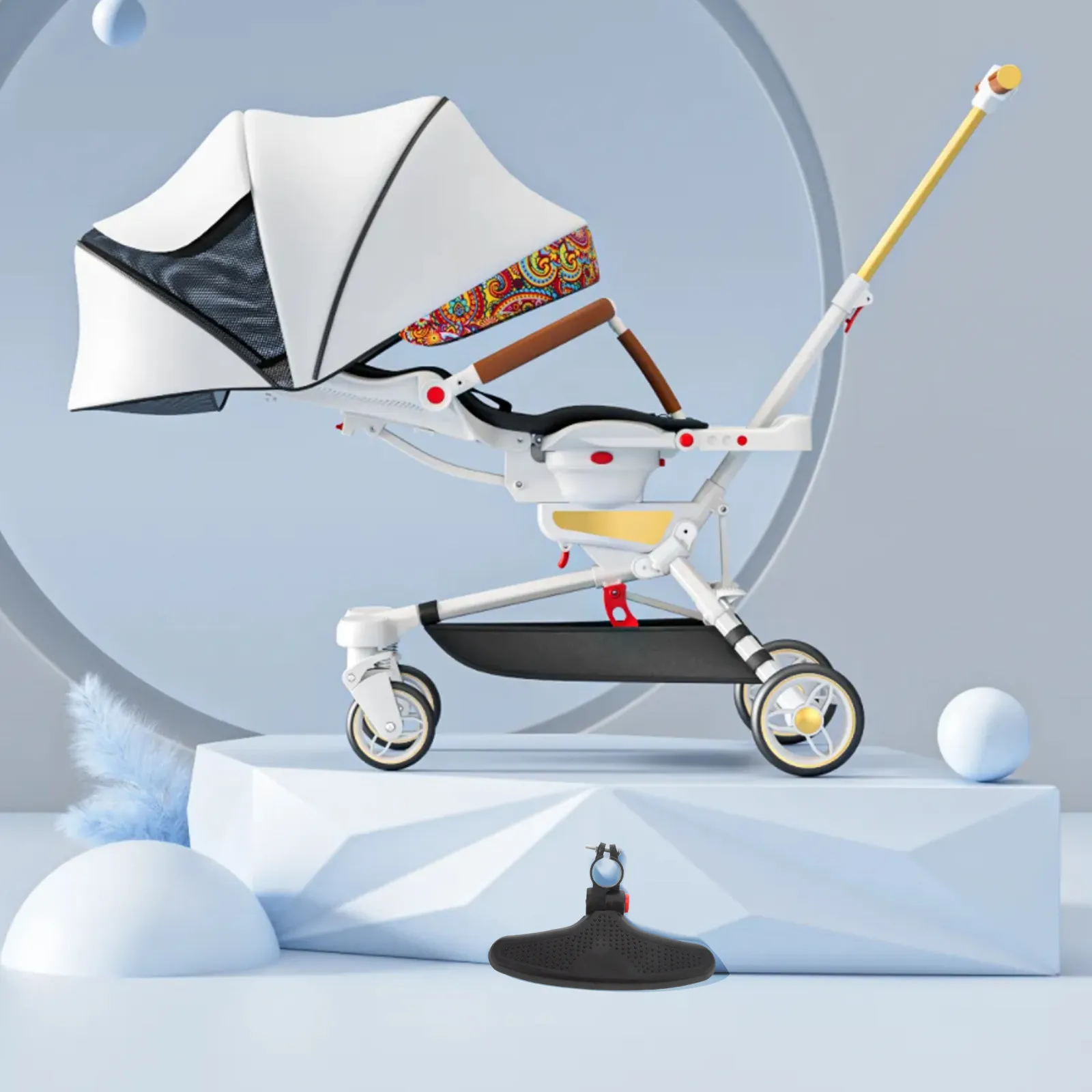 

Универсальная подставка для ног для детской коляски: комфортная подушка-подножка для младенцев, регулируемая педаль-аксессуар