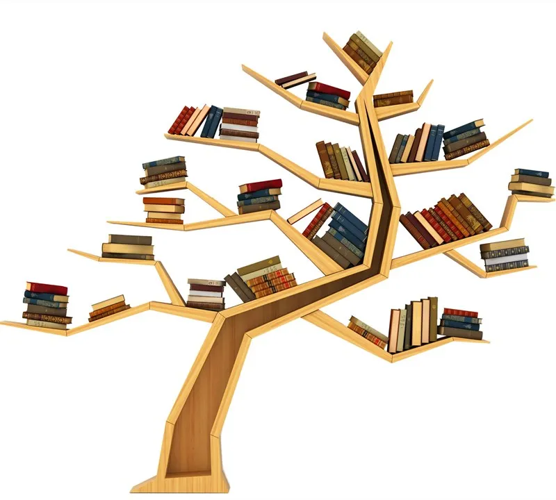 Chiquitos salon chambre enfants bois arbre étagère étagère sol Simple moderne fond mur décoratif bibliothèque