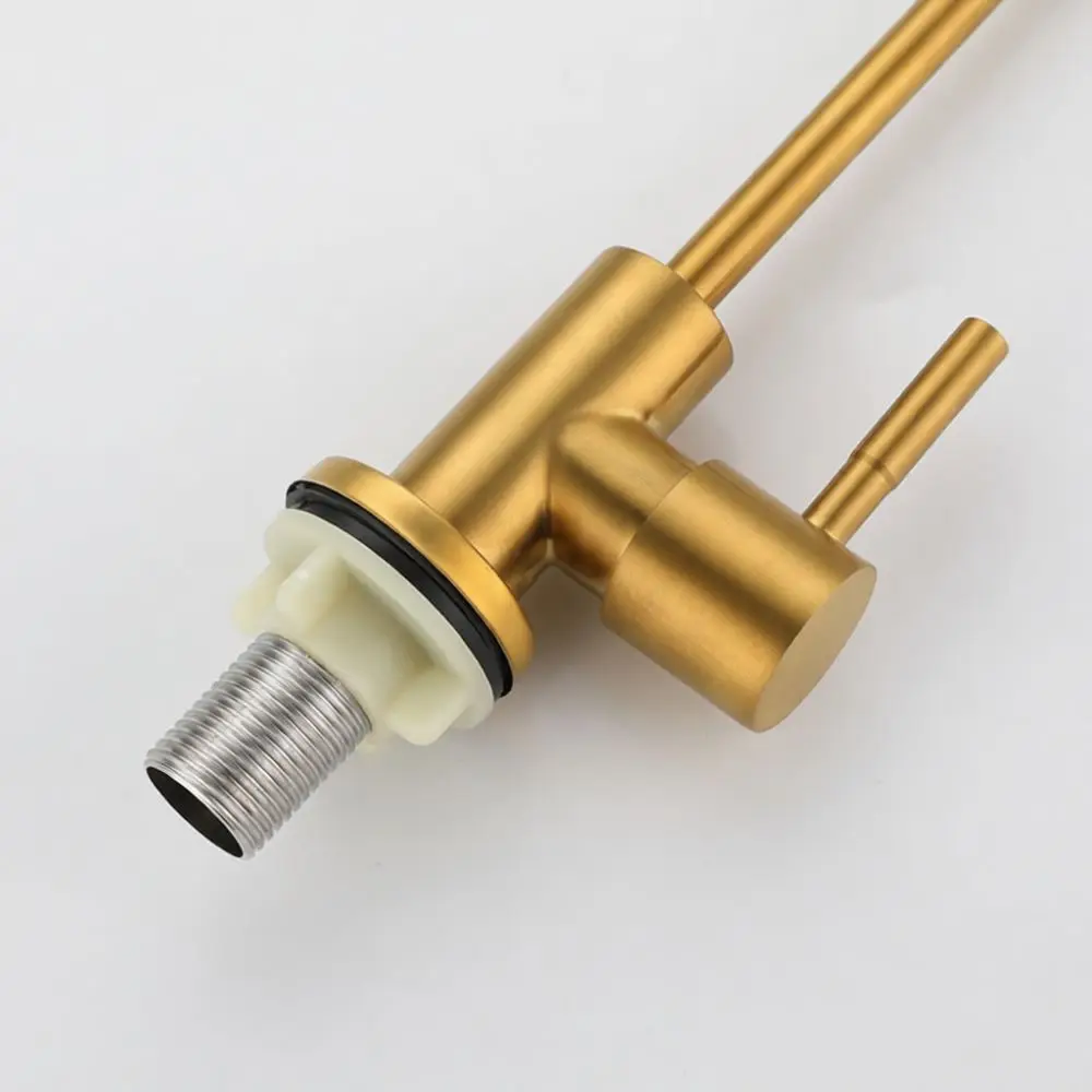 Premium 304 Stainless Steel Gold Faucet Drinking Water Filter Tap Kitchen Basin Swivel Spout Purification Spigot Home