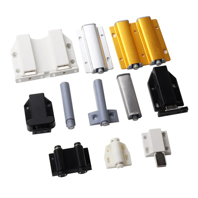 Cabinet Door Push To Open Damper Magnetic Rebounder No Handle Hardware For Wardrobe Drawer Single Double Door Available