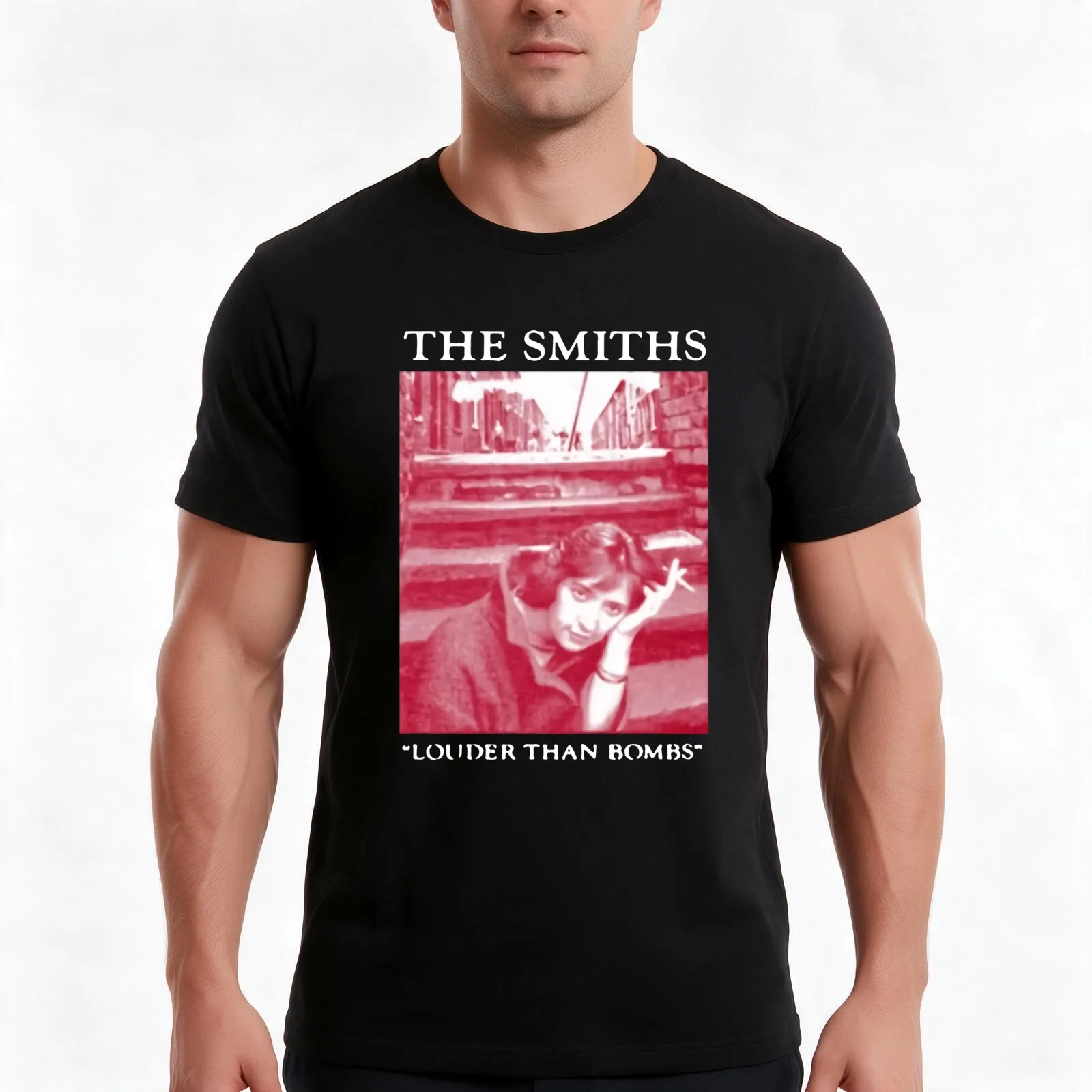 The Smiths Louder Than Bombs T- T-Shirt, Summer Casual Cotton Tee, Oversized Streetwear Tops, Vintage Graphic Print, 100% Cotton