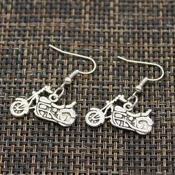 New Fashion Handmade Motorcycle Scooter Autocycle Motorcross Pendants Silver Color Earrings For Womens Style