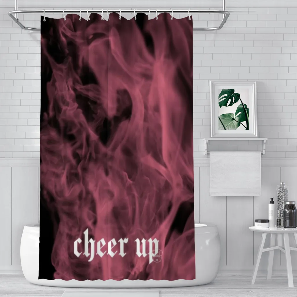 

Shower curtain Bathroom Minimalist Flames decor Modern household items Bathroom curtain Graduation gift Festival gift