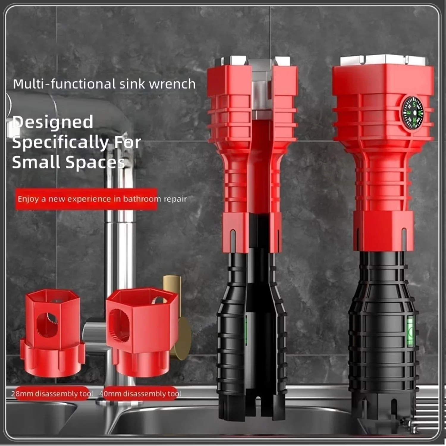 1 Set Professional 24 In 1 Multifunction Faucet & Sink Installer Wrench Plumbing Tool Water Pipe Spanner For Kitchen Bathroom
