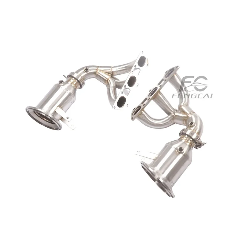 High-flow Exhaust Manifold Header Collector for Porsche 911 992 992.1 992.2 GT3 RS 4.0 2017+ SS304 with Downpipe Racing Upgrade