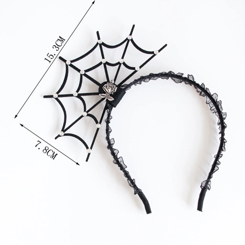 

Diamond Spider Web Hairband Halloween Cosplay Headpiece Headdress Party Accessories Ladies Girls Headwear Trendy