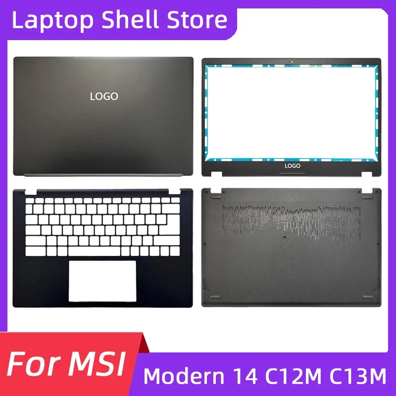 

New For MSI Modern 14 C12M C13M MS-14J1 14j2 LCD Back Cover Front Bezel Palmrest Bottom Base Laptop Shell