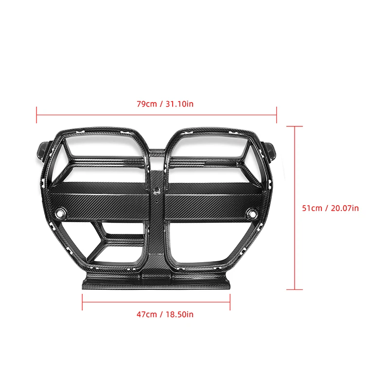 

Dry Carbon Fiber front grill M3 M4 2021 2022 CSL Style car grilles with ACC auto parts M3 M4 G80 G82 G83 Front Bumper Grill