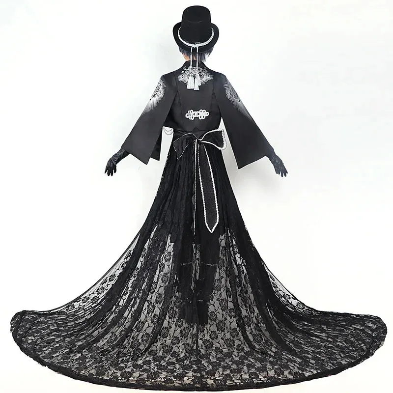 

【Wetrose】 Ciel 15th Anniversary Cosplay Costume Butler Victorian-style Silk Gown Gothic Lolita Long Dress Wig Halloween
